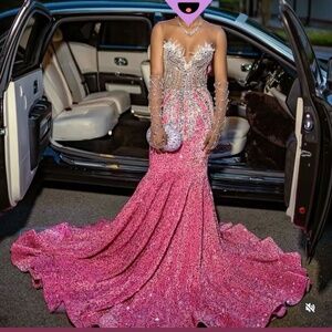 Prom Dress & Gloves